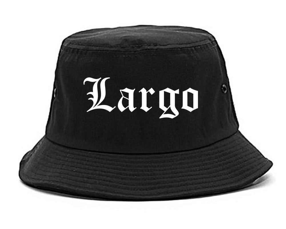 Largo Florida FL Old English Mens Bucket Hat Black