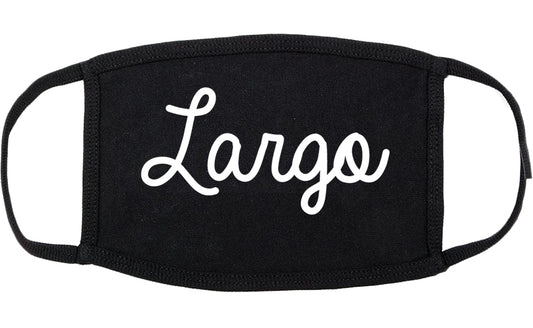 Largo Florida FL Script Cotton Face Mask Black