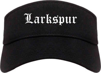Larkspur California CA Old English Mens Visor Cap Hat Black
