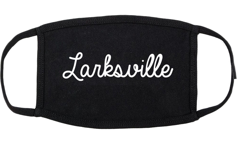 Larksville Pennsylvania PA Script Cotton Face Mask Black