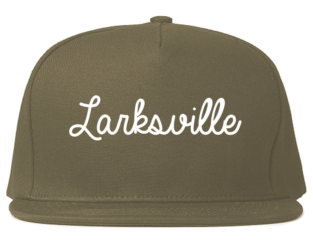 Larksville Pennsylvania PA Script Mens Snapback Hat Grey