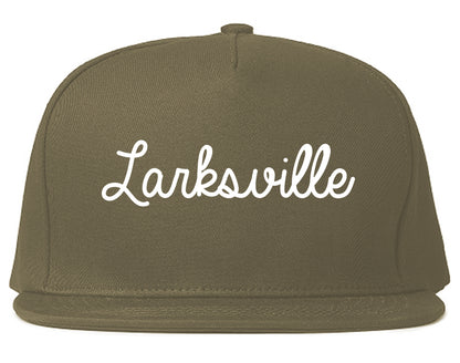 Larksville Pennsylvania PA Script Mens Snapback Hat Grey