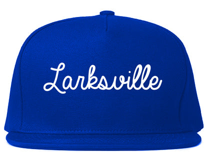 Larksville Pennsylvania PA Script Mens Snapback Hat Royal Blue