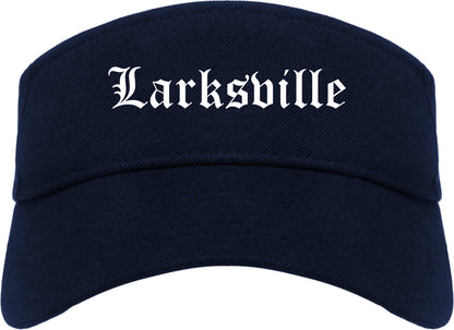 Larksville Pennsylvania PA Old English Mens Visor Cap Hat Navy Blue