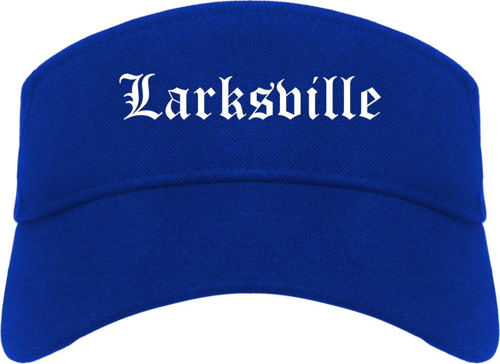 Larksville Pennsylvania PA Old English Mens Visor Cap Hat Royal Blue