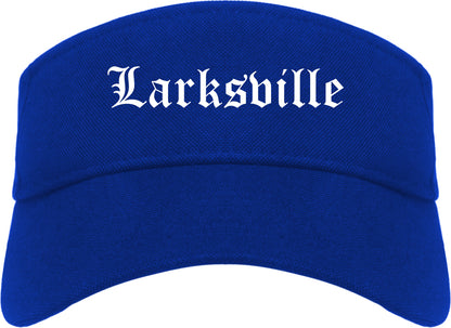 Larksville Pennsylvania PA Old English Mens Visor Cap Hat Royal Blue