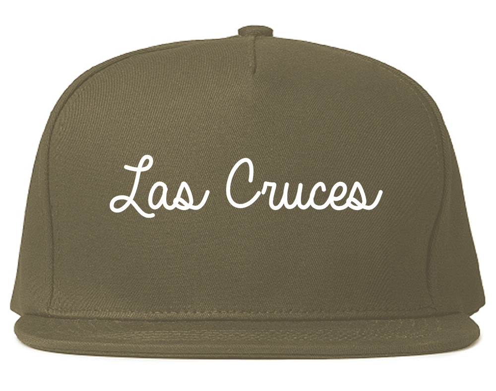 Las Cruces New Mexico NM Script Mens Snapback Hat Grey
