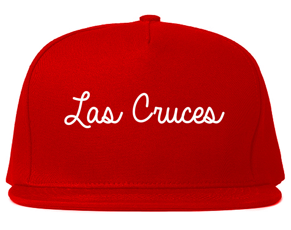 Las Cruces New Mexico NM Script Mens Snapback Hat Red
