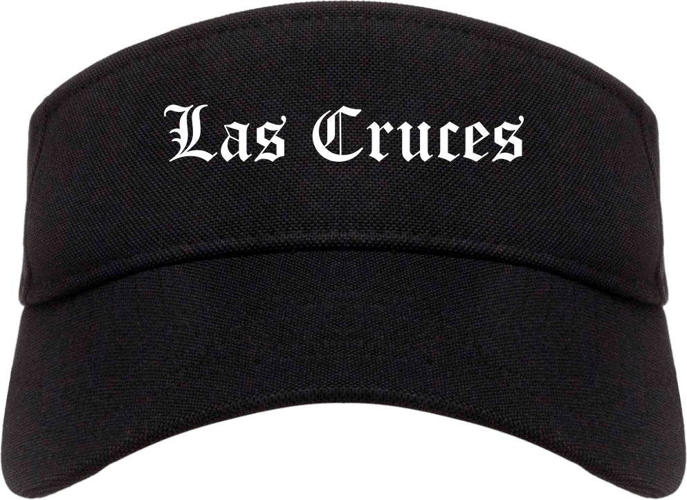 Las Cruces New Mexico NM Old English Mens Visor Cap Hat Black