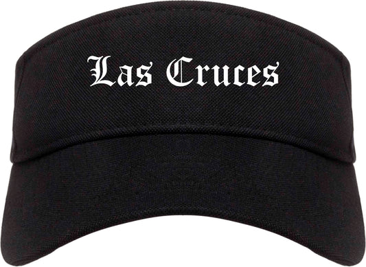 Las Cruces New Mexico NM Old English Mens Visor Cap Hat Black