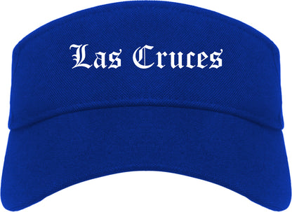 Las Cruces New Mexico NM Old English Mens Visor Cap Hat Royal Blue