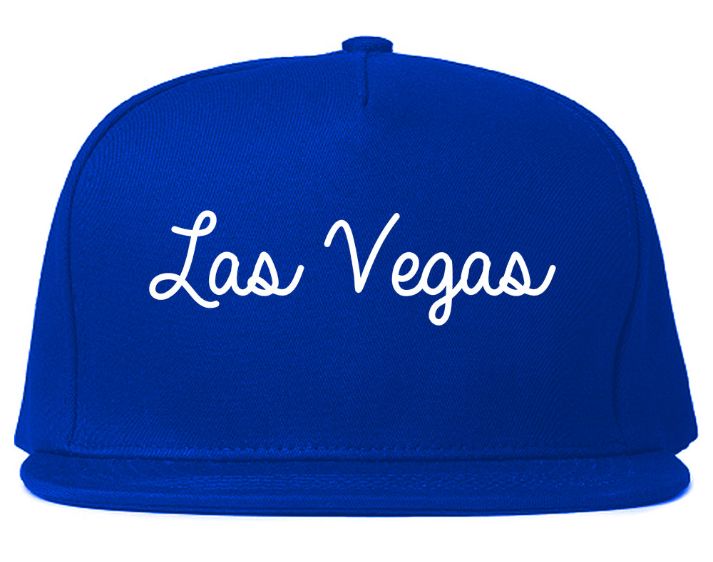 Las Vegas Nevada NV Script Mens Snapback Hat Royal Blue