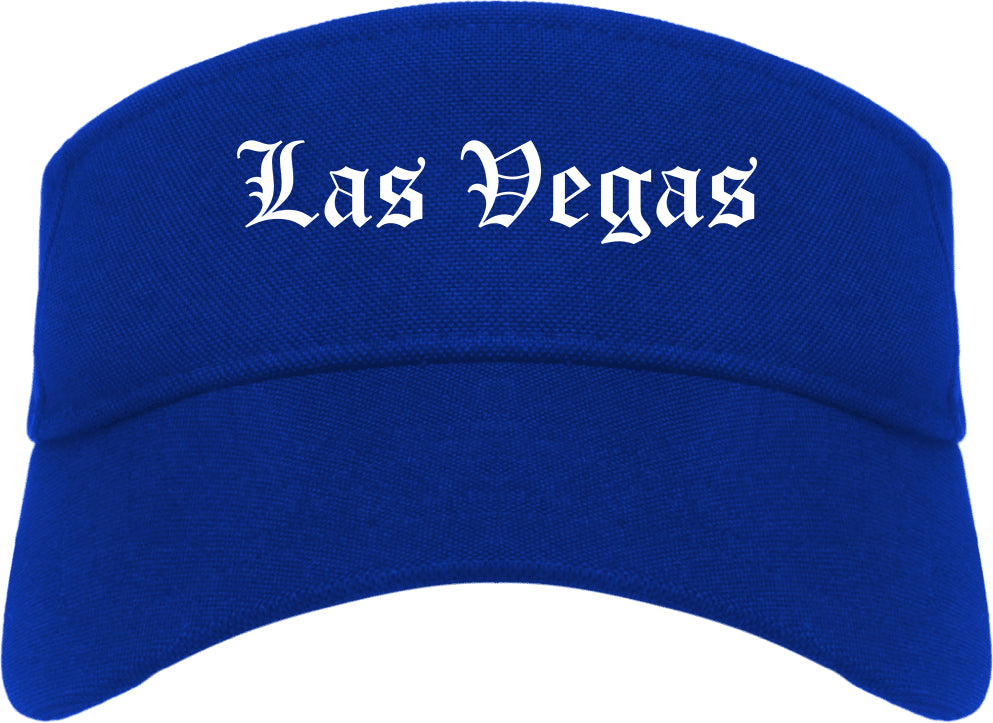 Las Vegas Nevada NV Old English Mens Visor Cap Hat Royal Blue