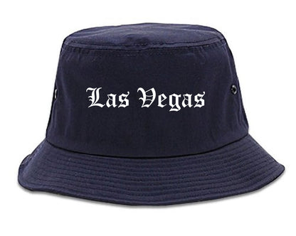 Las Vegas New Mexico NM Old English Mens Bucket Hat Navy Blue