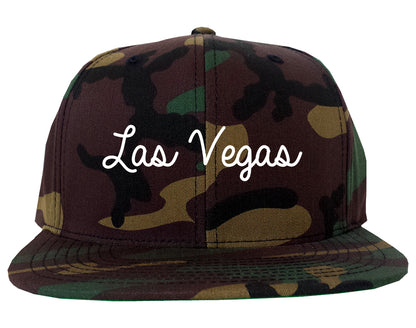 Las Vegas New Mexico NM Script Mens Snapback Hat Army Camo