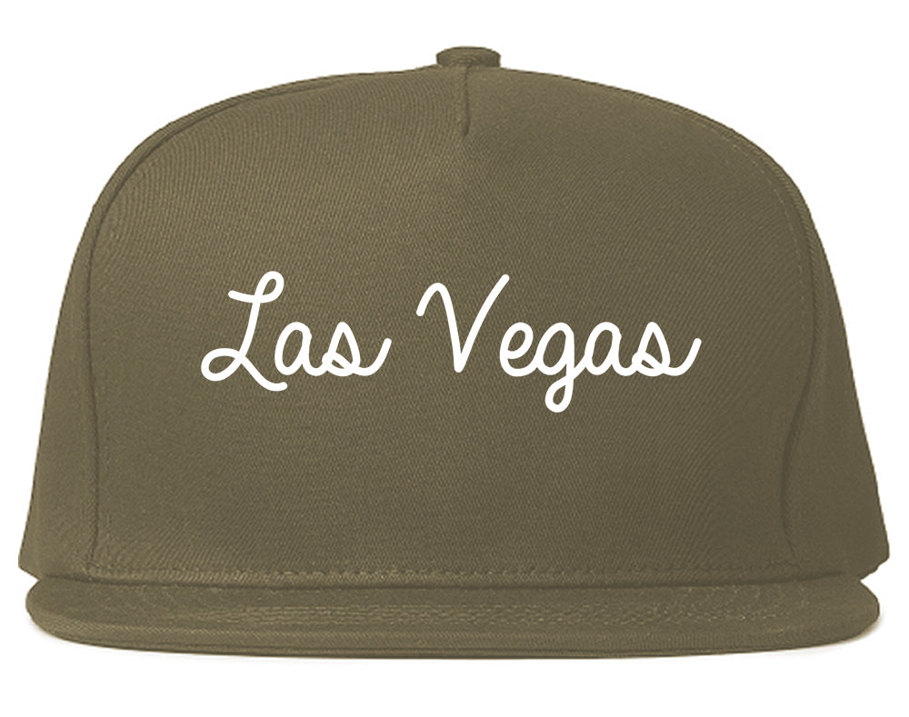 Las Vegas New Mexico NM Script Mens Snapback Hat Grey