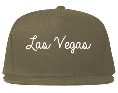 Las Vegas New Mexico NM Script Mens Snapback Hat Grey