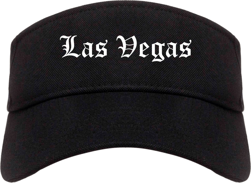 Las Vegas New Mexico NM Old English Mens Visor Cap Hat Black