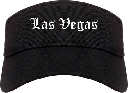 Las Vegas New Mexico NM Old English Mens Visor Cap Hat Black