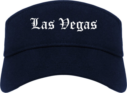 Las Vegas New Mexico NM Old English Mens Visor Cap Hat Navy Blue