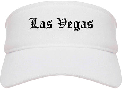 Las Vegas New Mexico NM Old English Mens Visor Cap Hat White