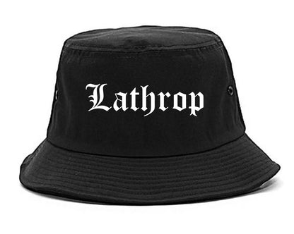 Lathrop California CA Old English Mens Bucket Hat Black