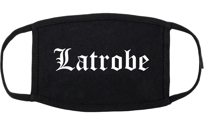 Latrobe Pennsylvania PA Old English Cotton Face Mask Black