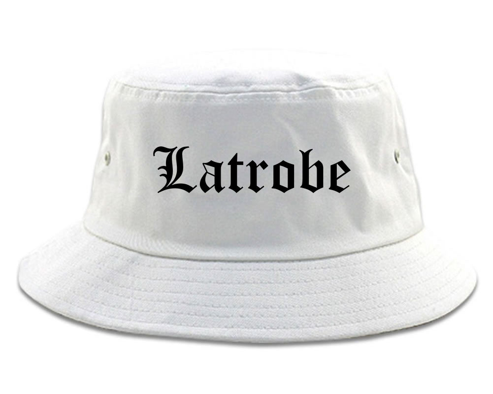 Latrobe Pennsylvania PA Old English Mens Bucket Hat White