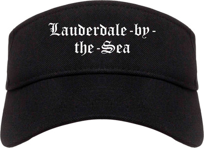 Lauderdale by the Sea Florida FL Old English Mens Visor Cap Hat Black