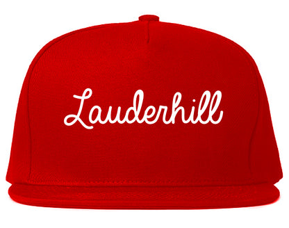 Lauderhill Florida FL Script Mens Snapback Hat Red
