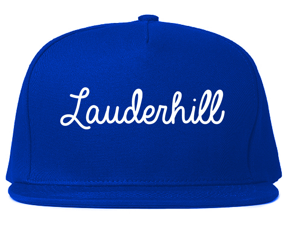 Lauderhill Florida FL Script Mens Snapback Hat Royal Blue