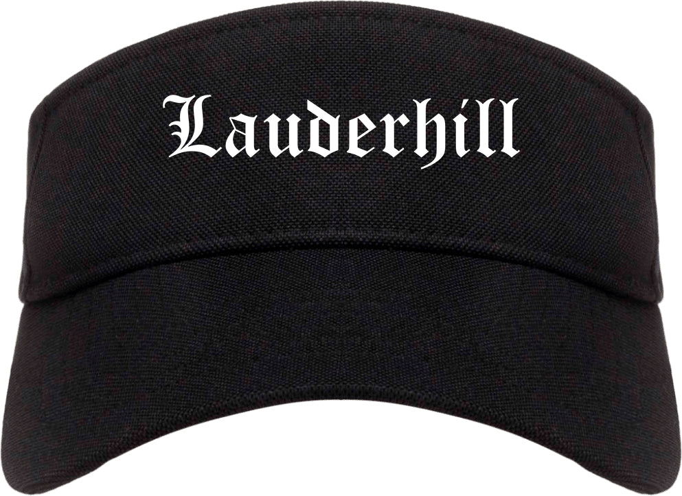 Lauderhill Florida FL Old English Mens Visor Cap Hat Black
