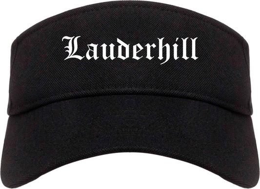 Lauderhill Florida FL Old English Mens Visor Cap Hat Black