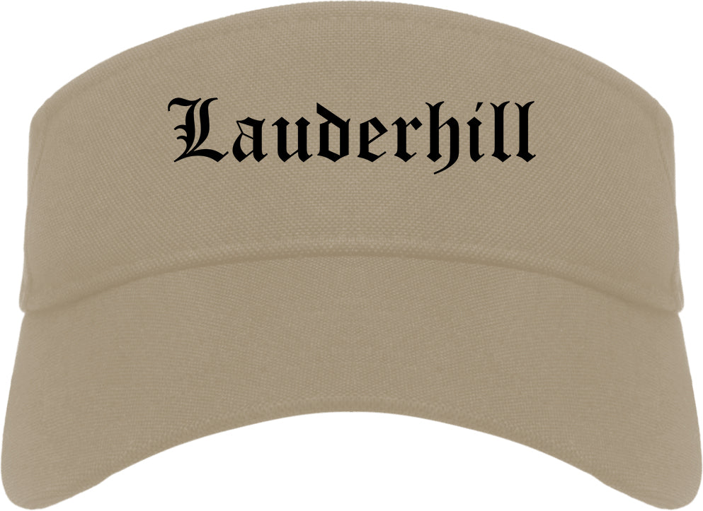 Lauderhill Florida FL Old English Mens Visor Cap Hat Khaki