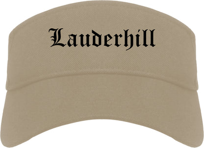 Lauderhill Florida FL Old English Mens Visor Cap Hat Khaki