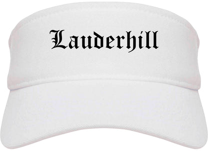 Lauderhill Florida FL Old English Mens Visor Cap Hat White