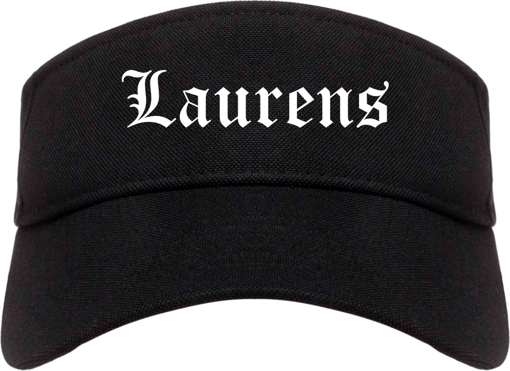 Laurens South Carolina SC Old English Mens Visor Cap Hat Black