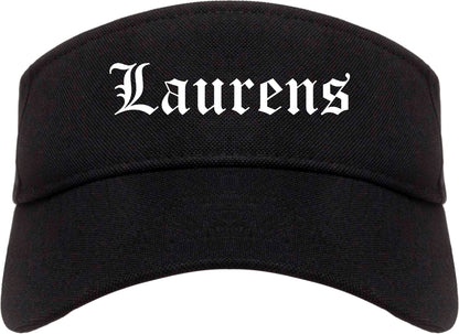 Laurens South Carolina SC Old English Mens Visor Cap Hat Black