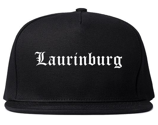 Laurinburg North Carolina NC Old English Mens Snapback Hat Black