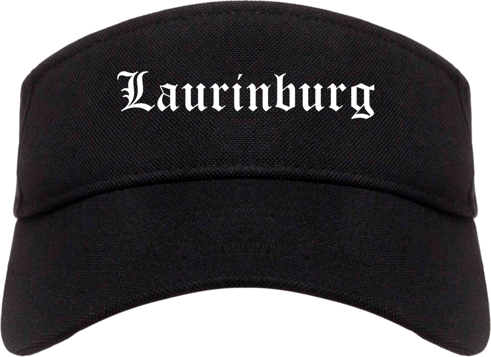 Laurinburg North Carolina NC Old English Mens Visor Cap Hat Black