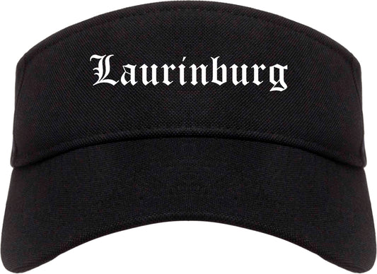 Laurinburg North Carolina NC Old English Mens Visor Cap Hat Black