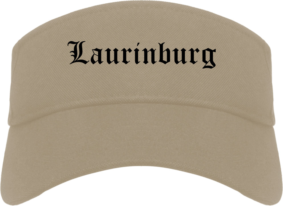 Laurinburg North Carolina NC Old English Mens Visor Cap Hat Khaki