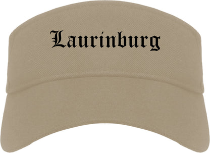 Laurinburg North Carolina NC Old English Mens Visor Cap Hat Khaki