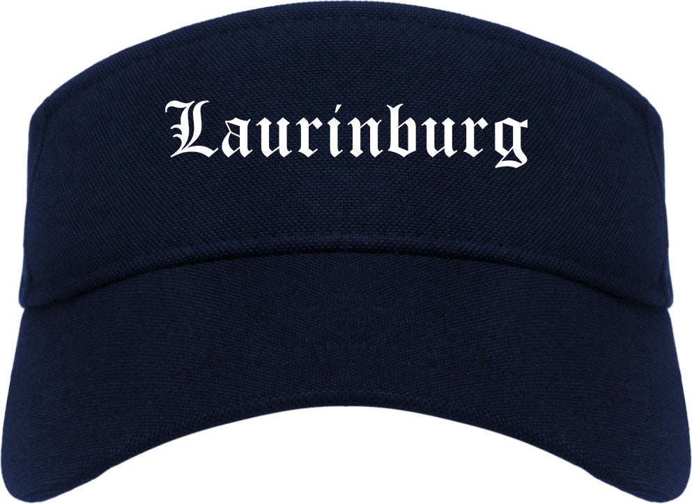 Laurinburg North Carolina NC Old English Mens Visor Cap Hat Navy Blue