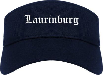 Laurinburg North Carolina NC Old English Mens Visor Cap Hat Navy Blue