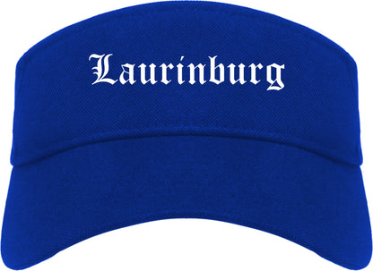 Laurinburg North Carolina NC Old English Mens Visor Cap Hat Royal Blue