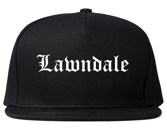 Lawndale California CA Old English Mens Snapback Hat Black