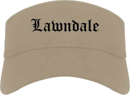 Lawndale California CA Old English Mens Visor Cap Hat Khaki