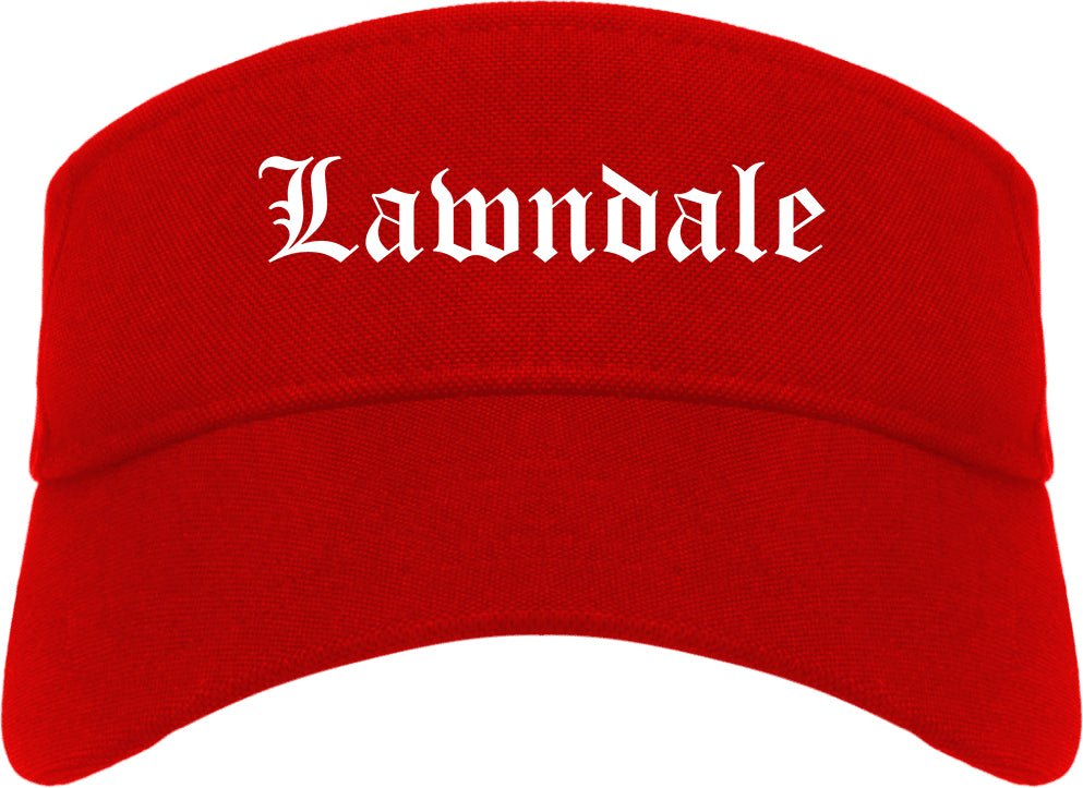 Lawndale California CA Old English Mens Visor Cap Hat Red