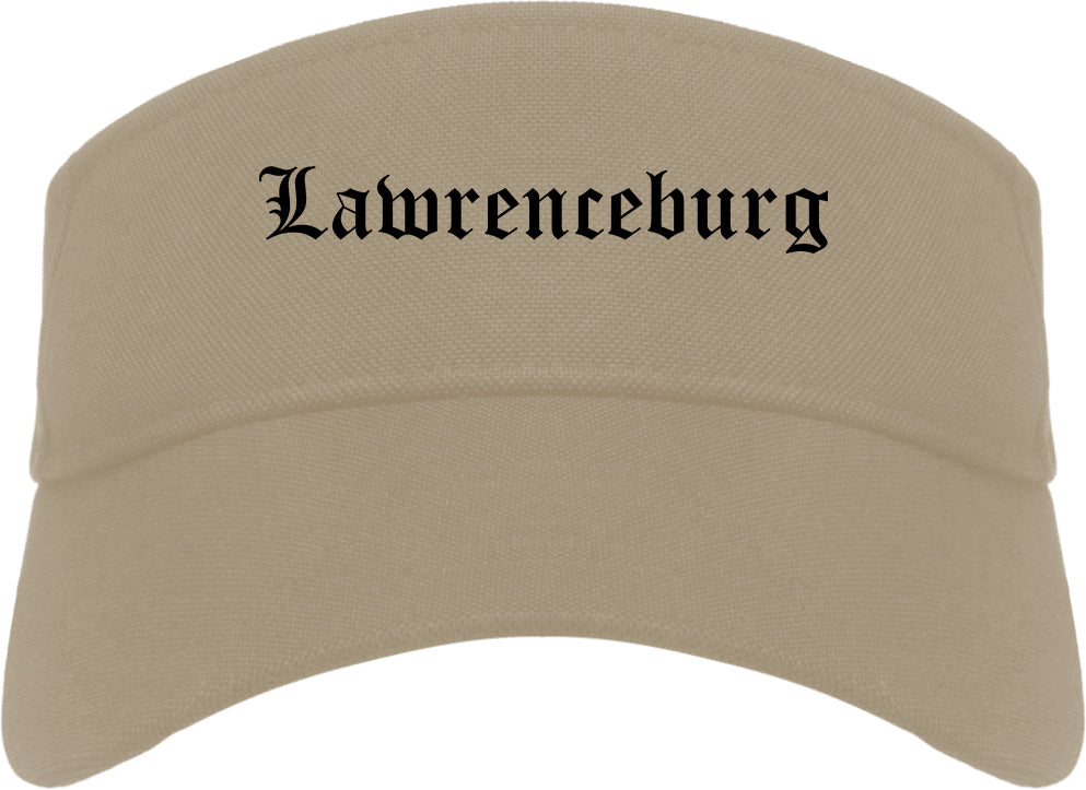 Lawrenceburg Indiana IN Old English Mens Visor Cap Hat Khaki